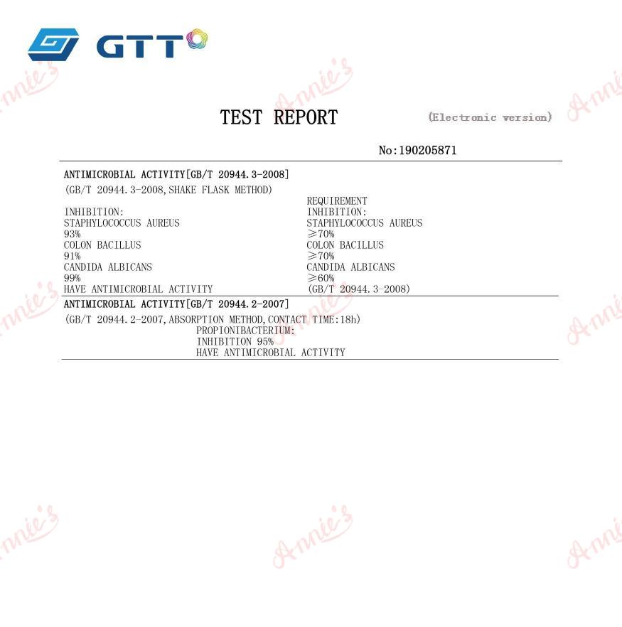 volcanic mud antibacterial test report