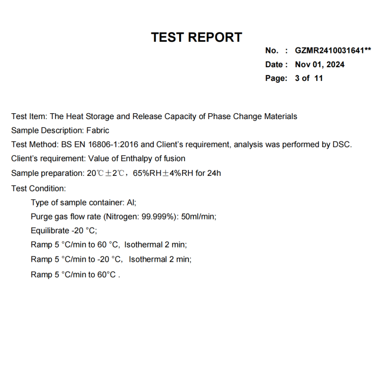 pcm fabric temperature control test report (1)